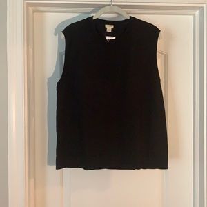 NEVER WORN! Black J Crew tank sweater